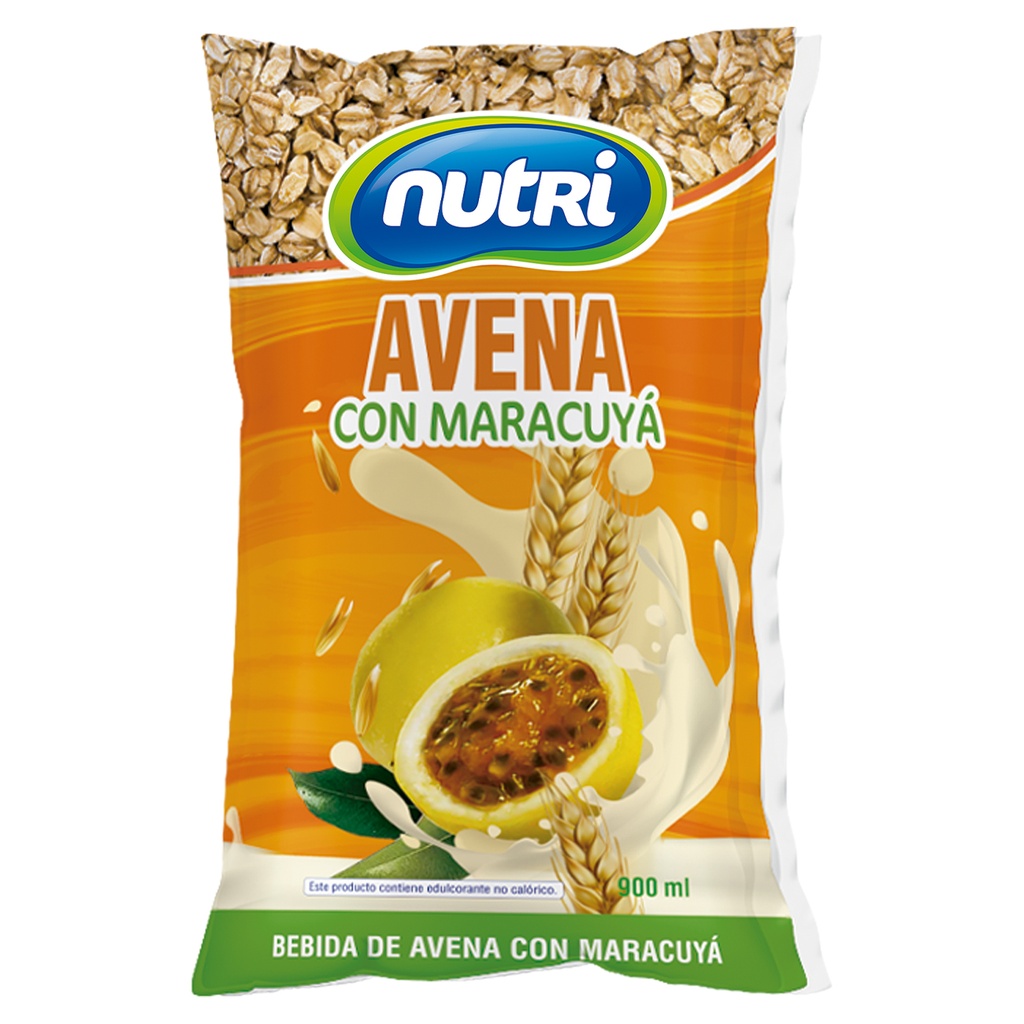 NUTRI AVENA CON MARACUYA UHT POLI 900 ML