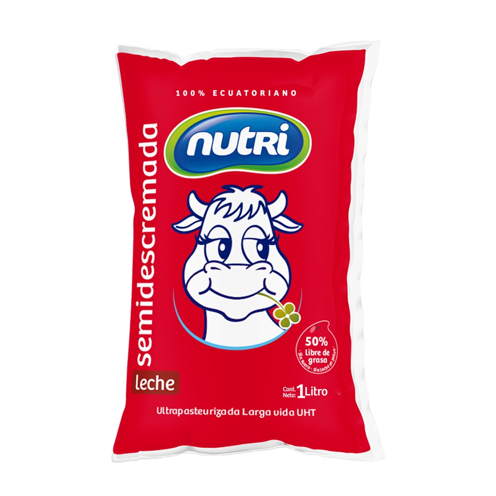 LECHE SEMIDESCREMADA UHT POLIETILENO 1L