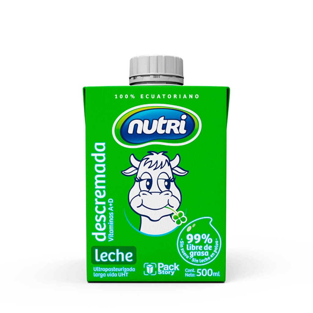 LECHE DESCREMADA  UHT TETRA SQUARE 500ML